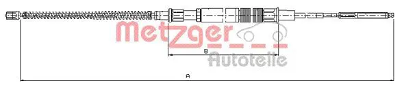 Handler.Part Cable, parking brake METZGER 107409 1