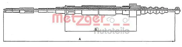 Handler.Part Cable, parking brake METZGER 107471 1