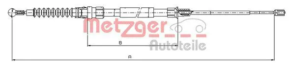 Handler.Part Cable, parking brake METZGER 107518 1