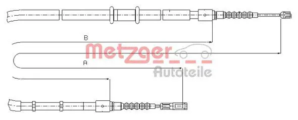 Handler.Part Cable, parking brake METZGER 107545 1