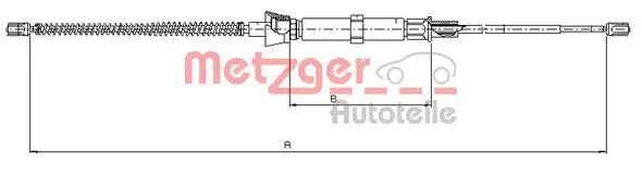 Handler.Part Cable, parking brake METZGER 109032 1