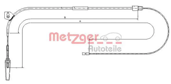 Handler.Part Cable, parking brake METZGER 109331 1