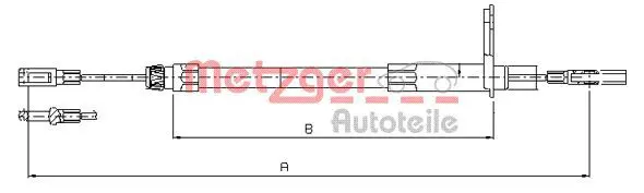 Handler.Part Cable, parking brake METZGER 109431 1