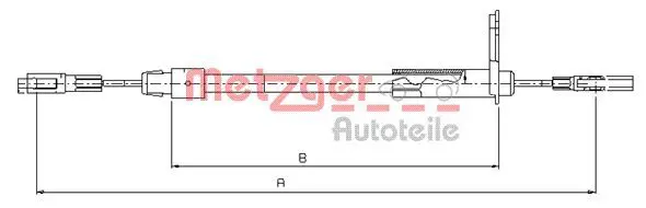 Handler.Part Cable, parking brake METZGER 109441 1