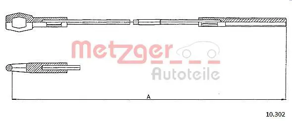 Handler.Part Clutch cable METZGER 10302 1