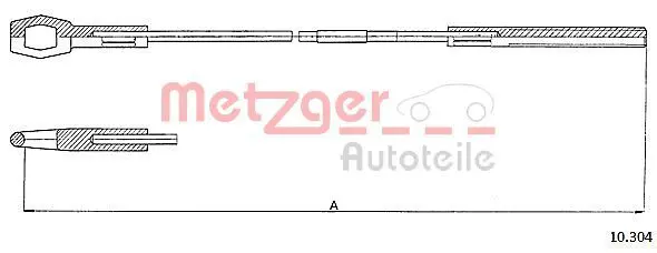 Handler.Part Clutch cable METZGER 10304 1