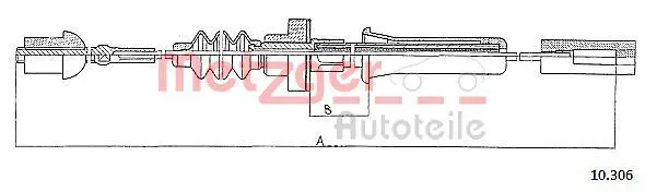 Handler.Part Clutch cable METZGER 10306 1