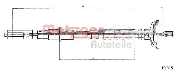 Handler.Part Clutch cable METZGER 10315 1