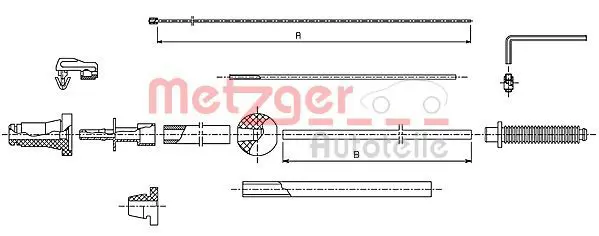 Handler.Part Accelerator cable METZGER 101175 1