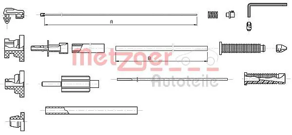 Handler.Part Accelerator cable METZGER 101179 1