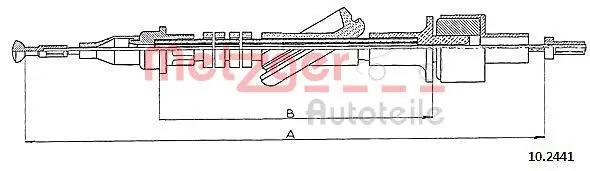 Handler.Part Clutch cable METZGER 102441 1