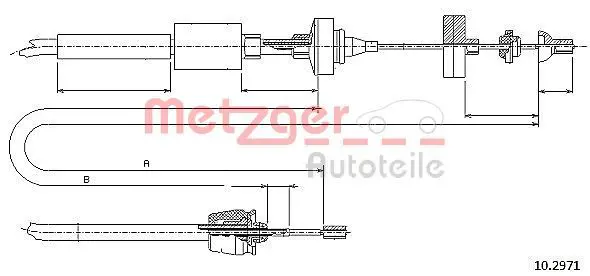 Handler.Part Clutch cable METZGER 102971 1