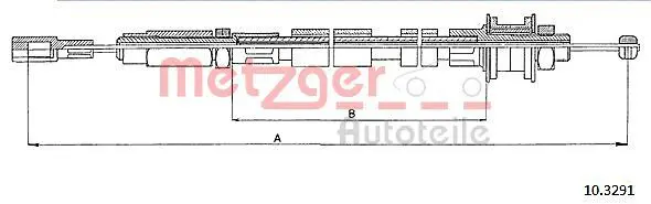 Handler.Part Clutch cable METZGER 103291 1