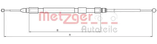 Handler.Part Cable, parking brake METZGER 104157 1