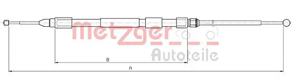 Handler.Part Cable, parking brake METZGER 104267 1