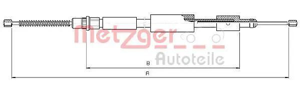 Handler.Part Cable, parking brake METZGER 104573 1