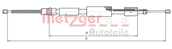 Handler.Part Cable, parking brake METZGER 104574 1