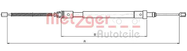 Handler.Part Cable, parking brake METZGER 104575 1