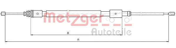 Handler.Part Cable, parking brake METZGER 104716 1