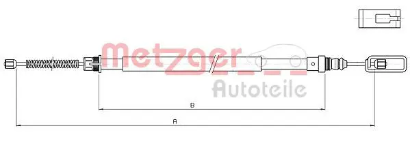 Handler.Part Cable, parking brake METZGER 104719 1