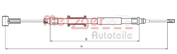 Handler.Part Cable, parking brake METZGER 104744 1