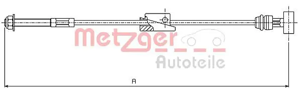 Handler.Part Cable, parking brake METZGER 105415 1