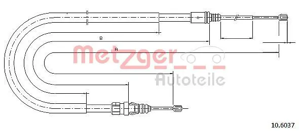 Handler.Part Cable, parking brake METZGER 106037 1