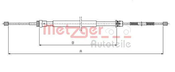 Handler.Part Cable, parking brake METZGER 106541 1