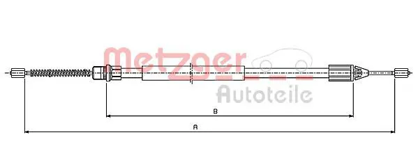 Handler.Part Cable, parking brake METZGER 106543 1