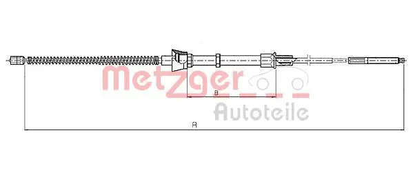 Handler.Part Cable, parking brake METZGER 107133 1