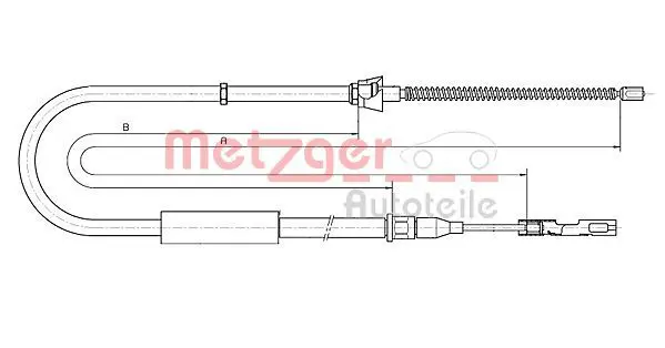 Handler.Part Cable, parking brake METZGER 107515 1