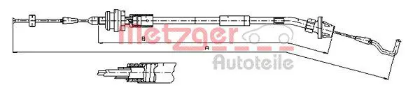 Handler.Part Accelerator cable METZGER 111624 1