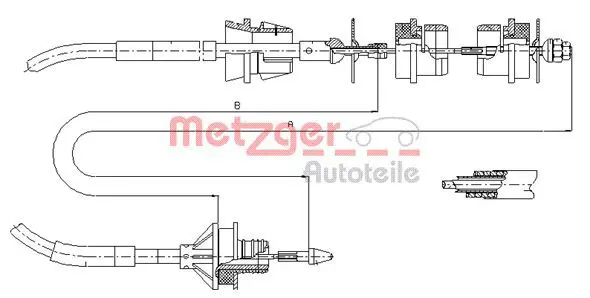 Handler.Part Clutch cable METZGER 112244 1