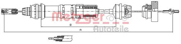 Handler.Part Clutch cable METZGER 112280 1