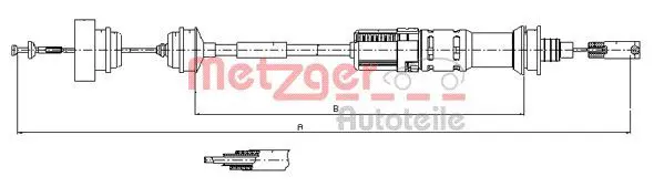 Handler.Part Clutch cable METZGER 113922 1