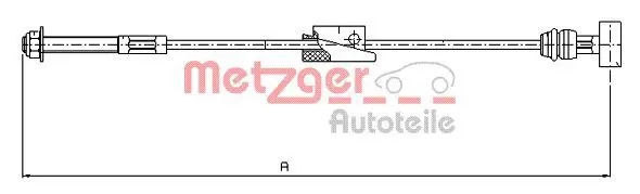 Handler.Part Cable, parking brake METZGER 115452 1