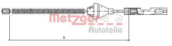 Handler.Part Cable, parking brake METZGER 115454 2