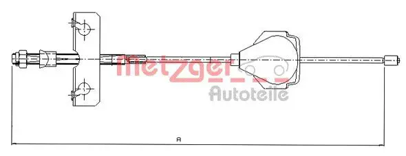 Handler.Part Cable, parking brake METZGER 115513 1