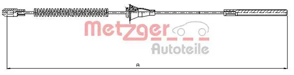 Handler.Part Cable, parking brake METZGER 115754 1