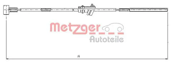 Handler.Part Cable, parking brake METZGER 115932 2