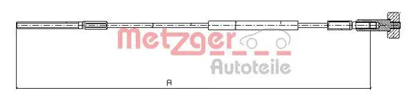 Handler.Part Cable, parking brake METZGER 115936 1