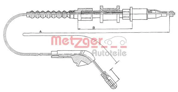 Handler.Part Cable, parking brake METZGER 115943 1