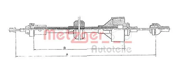 Handler.Part Clutch cable METZGER 11287 1