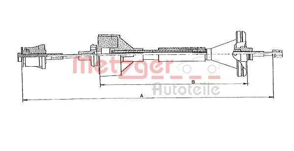 Handler.Part Clutch cable METZGER 11290 1