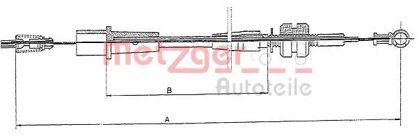 Handler.Part Accelerator cable METZGER 111242 1