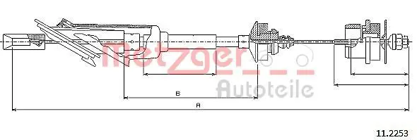 Handler.Part Clutch cable METZGER 112253 1