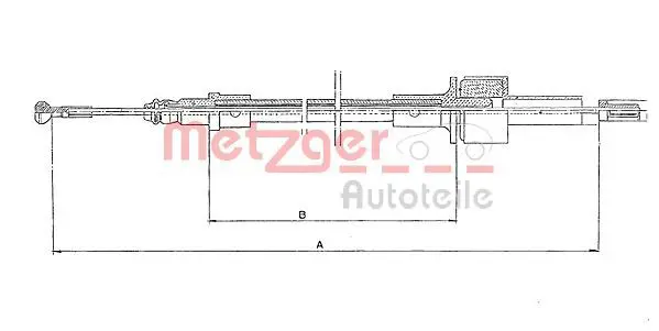 Handler.Part Clutch cable METZGER 112324 1