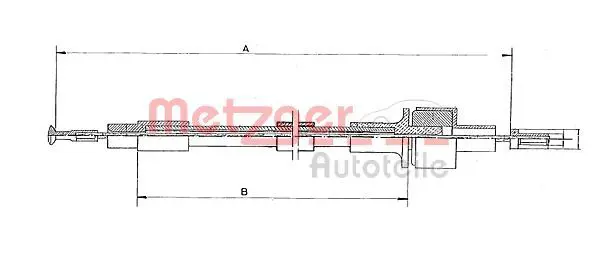 Handler.Part Clutch cable METZGER 112433 1