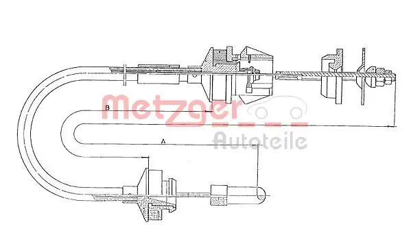 Handler.Part Clutch cable METZGER 113034 1