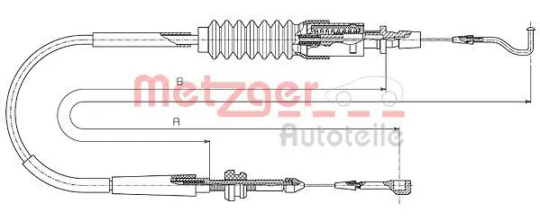 Handler.Part Accelerator cable METZGER 144305 1